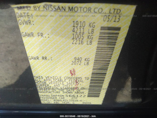 Photo 8 VIN: 1N4AL3AP4DN566122 - NISSAN ALTIMA 