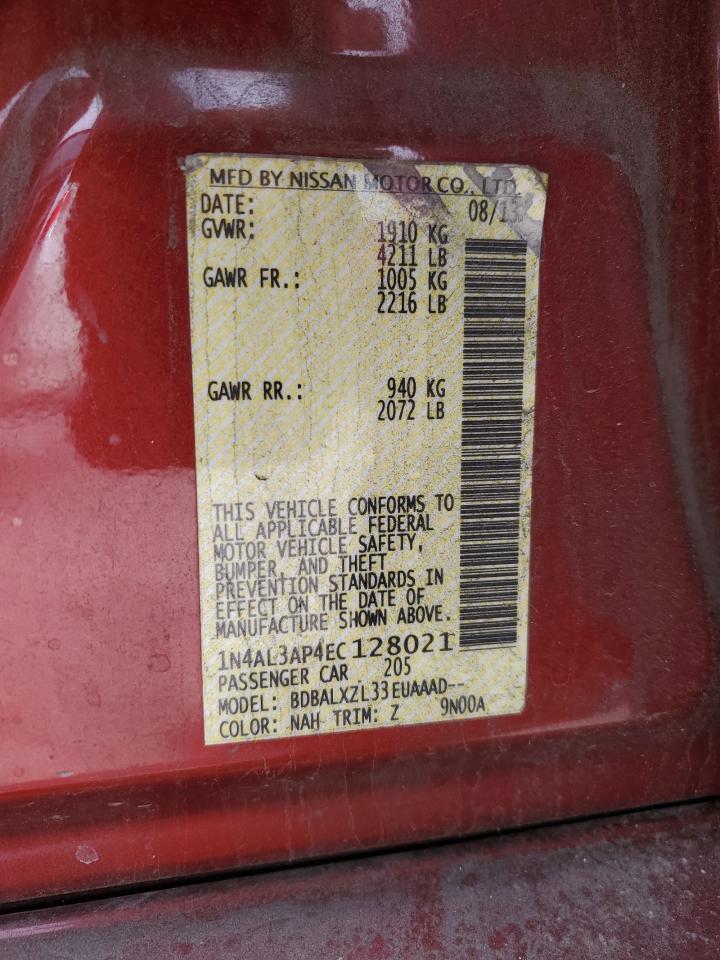 Photo 11 VIN: 1N4AL3AP4EC128021 - NISSAN ALTIMA 