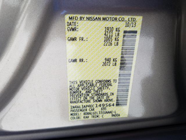 Photo 9 VIN: 1N4AL3AP4EC149564 - NISSAN ALTIMA 2.5 