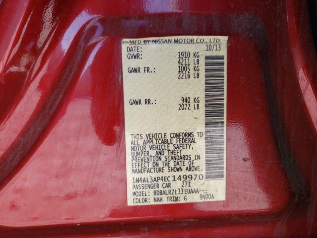 Photo 9 VIN: 1N4AL3AP4EC149970 - NISSAN ALTIMA 2.5 