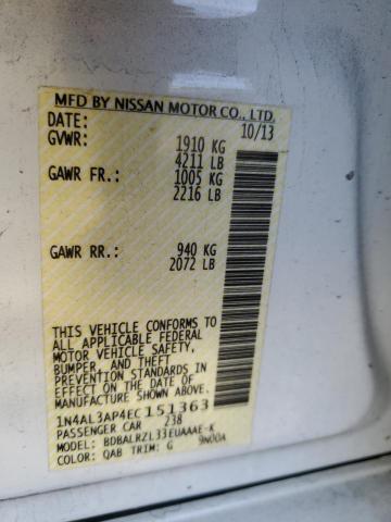 Photo 11 VIN: 1N4AL3AP4EC151363 - NISSAN ALTIMA 