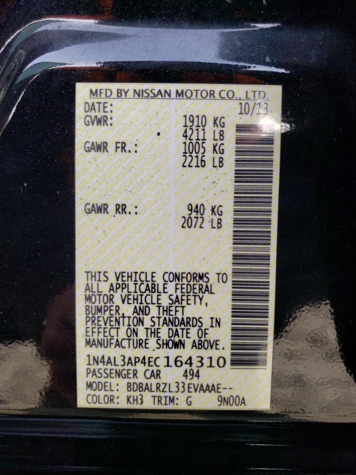 Photo 12 VIN: 1N4AL3AP4EC164310 - NISSAN ALTIMA 