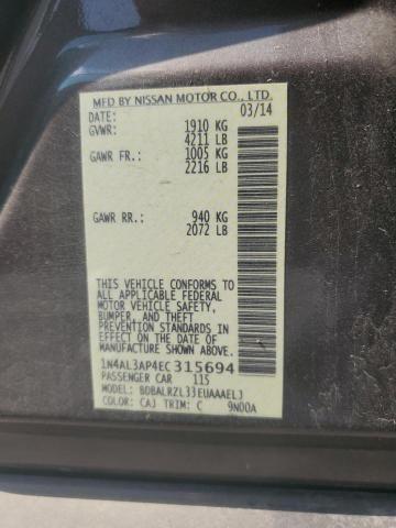 Photo 11 VIN: 1N4AL3AP4EC315694 - NISSAN ALTIMA 