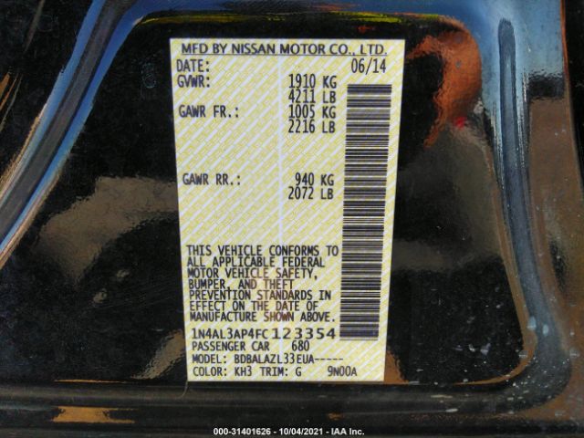 Photo 8 VIN: 1N4AL3AP4FC123354 - NISSAN ALTIMA 