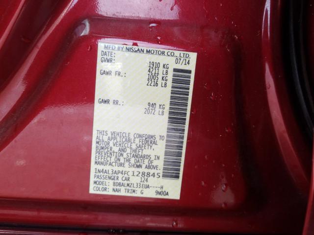 Photo 9 VIN: 1N4AL3AP4FC128845 - NISSAN ALTIMA 2.5 