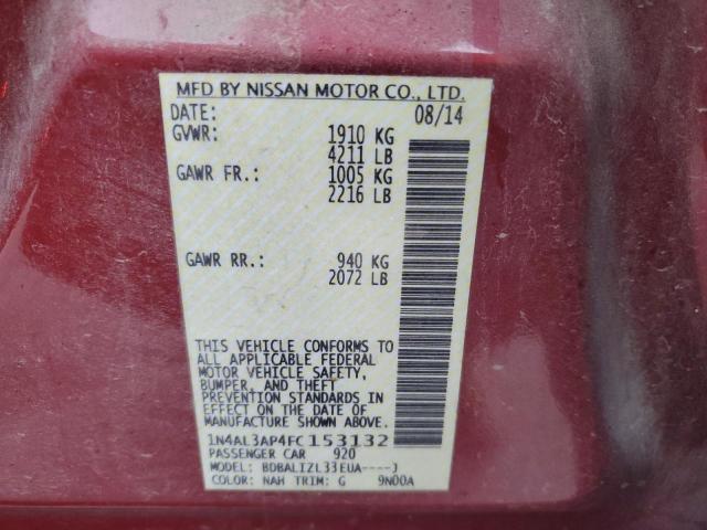 Photo 11 VIN: 1N4AL3AP4FC153132 - NISSAN ALTIMA 2.5 