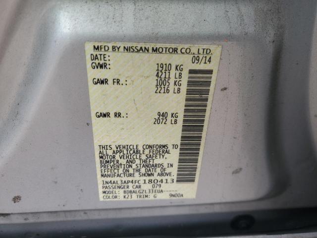 Photo 11 VIN: 1N4AL3AP4FC180413 - NISSAN ALTIMA 