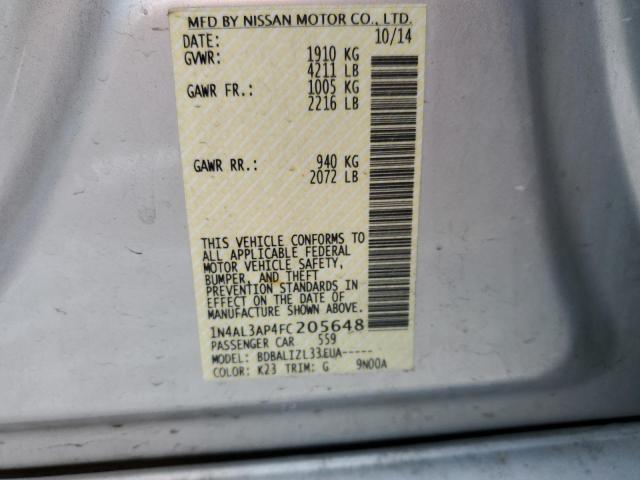 Photo 12 VIN: 1N4AL3AP4FC205648 - NISSAN ALTIMA 2.5 