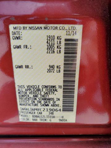 Photo 12 VIN: 1N4AL3AP4FC219064 - NISSAN ALTIMA 