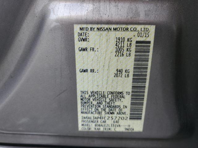 Photo 12 VIN: 1N4AL3AP4FC257202 - NISSAN ALTIMA 2.5 