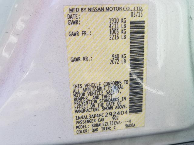 Photo 9 VIN: 1N4AL3AP4FC292404 - NISSAN ALTIMA 