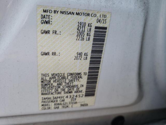 Photo 9 VIN: 1N4AL3AP4FC432452 - NISSAN ALTIMA 2.5 