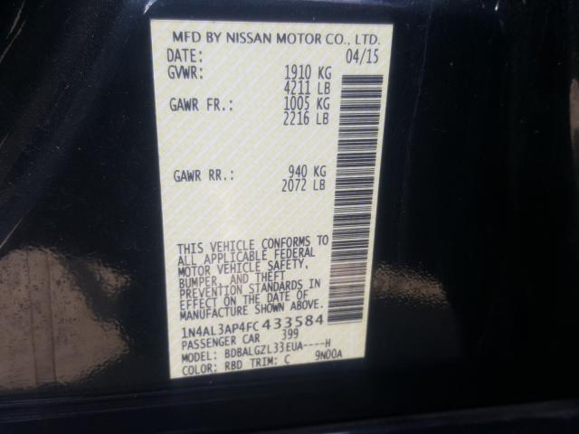 Photo 9 VIN: 1N4AL3AP4FC433584 - NISSAN ALTIMA 2.5 