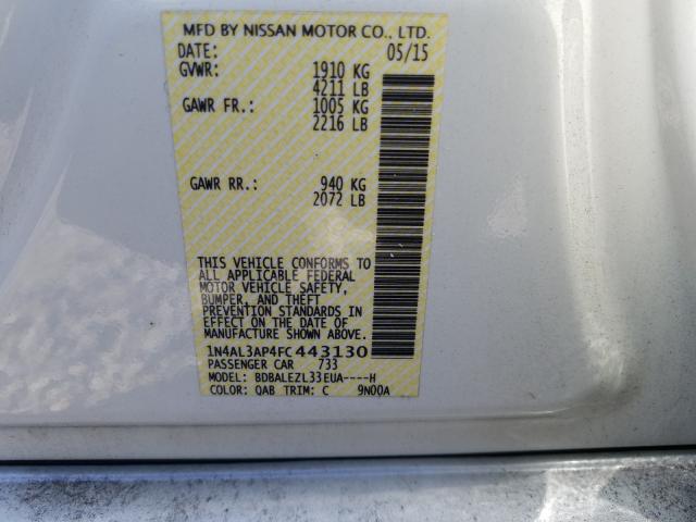 Photo 9 VIN: 1N4AL3AP4FC443130 - NISSAN ALTIMA 2.5 