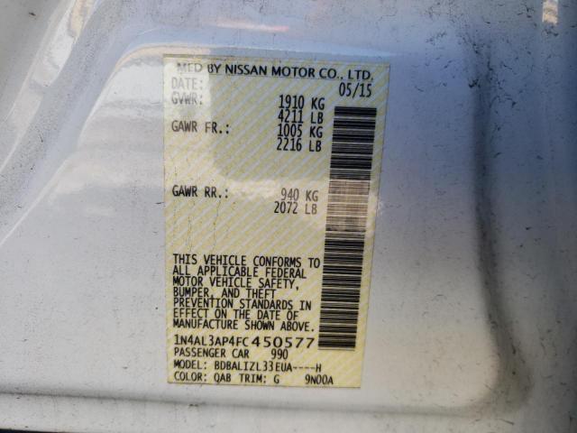 Photo 9 VIN: 1N4AL3AP4FC450577 - NISSAN ALTIMA 2.5 