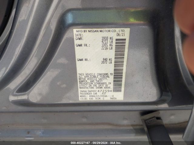 Photo 8 VIN: 1N4AL3AP4FC472594 - NISSAN ALTIMA 