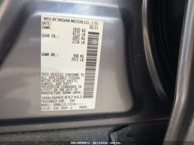 Photo 8 VIN: 1N4AL3AP4FC497463 - NISSAN ALTIMA 