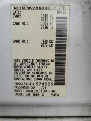 Photo 11 VIN: 1N4AL3AP4FC574929 - NISSAN ALTIMA 2.5 