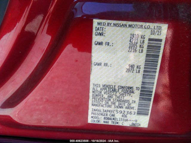 Photo 8 VIN: 1N4AL3AP4FC592363 - NISSAN ALTIMA 