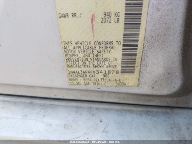 Photo 8 VIN: 1N4AL3AP4FN341878 - NISSAN ALTIMA 