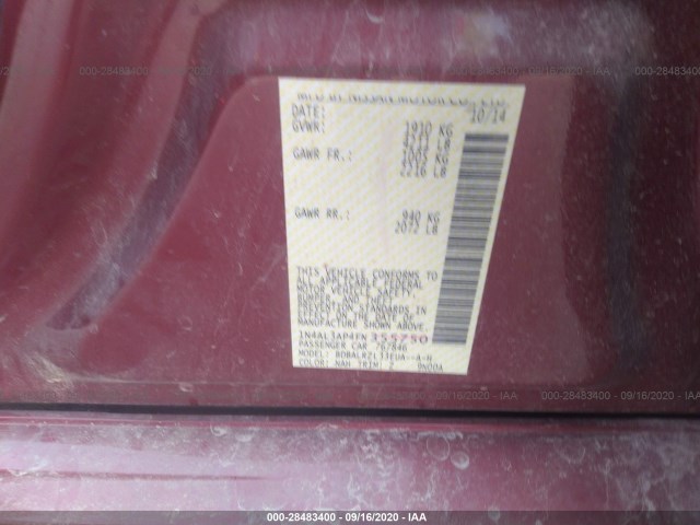 Photo 8 VIN: 1N4AL3AP4FN355750 - NISSAN ALTIMA 