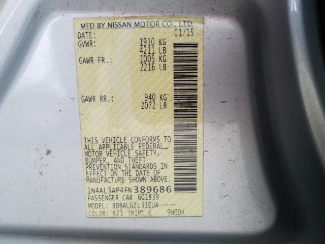 Photo 9 VIN: 1N4AL3AP4FN389686 - NISSAN ALTIMA 2.5 