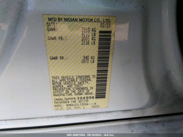 Photo 8 VIN: 1N4AL3AP4FN394998 - NISSAN ALTIMA 