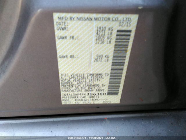 Photo 8 VIN: 1N4AL3AP4FN396380 - NISSAN ALTIMA 