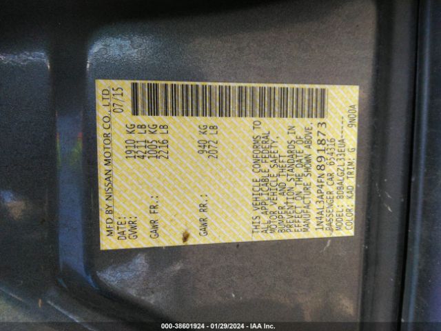 Photo 8 VIN: 1N4AL3AP4FN891873 - NISSAN ALTIMA 