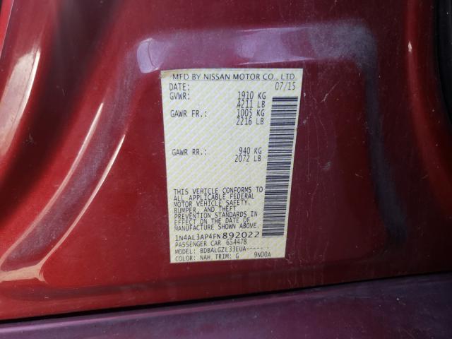 Photo 9 VIN: 1N4AL3AP4FN892022 - NISSAN ALTIMA 2.5 