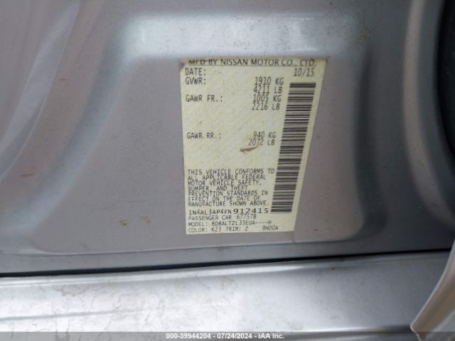 Photo 8 VIN: 1N4AL3AP4FN912415 - NISSAN ALTIMA 