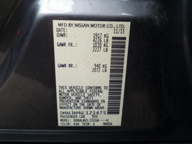 Photo 9 VIN: 1N4AL3AP4GC121475 - NISSAN ALTIMA 2.5 