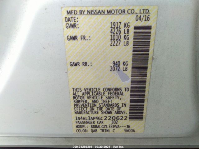 Photo 8 VIN: 1N4AL3AP4GC220622 - NISSAN ALTIMA 