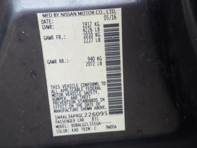 Photo 9 VIN: 1N4AL3AP4GC226095 - NISSAN ALTIMA 2.5 