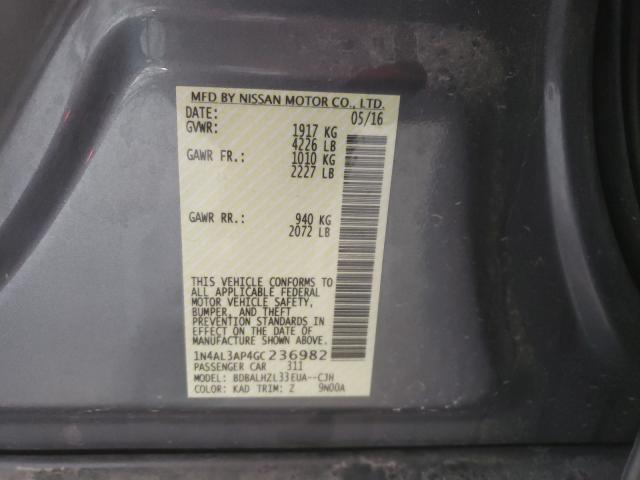 Photo 9 VIN: 1N4AL3AP4GC236982 - NISSAN ALTIMA 2.5 