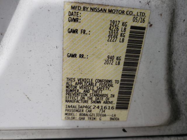 Photo 9 VIN: 1N4AL3AP4GC241616 - NISSAN ALTIMA 2.5 