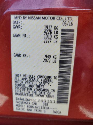 Photo 11 VIN: 1N4AL3AP4GC249151 - NISSAN ALTIMA 