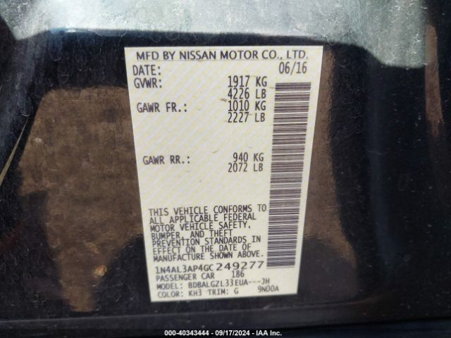 Photo 8 VIN: 1N4AL3AP4GC249277 - NISSAN ALTIMA 