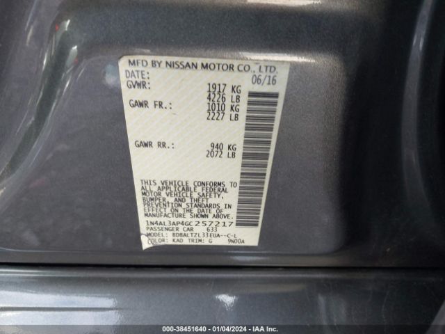 Photo 8 VIN: 1N4AL3AP4GC257217 - NISSAN ALTIMA 