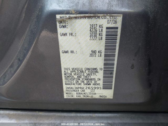 Photo 8 VIN: 1N4AL3AP4GC265995 - NISSAN ALTIMA 