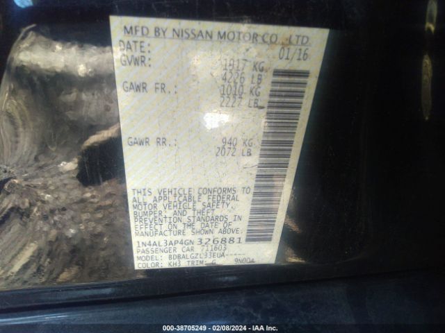 Photo 8 VIN: 1N4AL3AP4GN326881 - NISSAN ALTIMA 