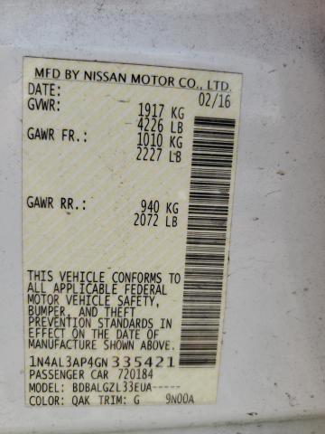 Photo 12 VIN: 1N4AL3AP4GN335421 - NISSAN ALTIMA 2.5 