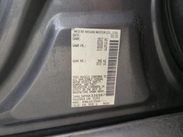 Photo 9 VIN: 1N4AL3AP4GN336987 - NISSAN ALTIMA 2.5 