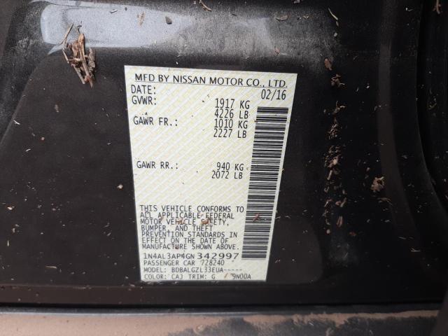 Photo 9 VIN: 1N4AL3AP4GN342997 - NISSAN ALTIMA 2.5 