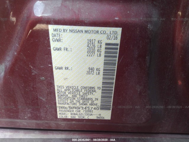 Photo 8 VIN: 1N4AL3AP4GN345740 - NISSAN ALTIMA 