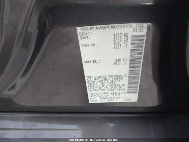 Photo 8 VIN: 1N4AL3AP4GN348170 - NISSAN ALTIMA 