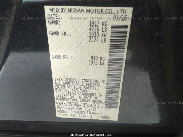 Photo 8 VIN: 1N4AL3AP4GN354227 - NISSAN ALTIMA 