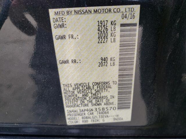 Photo 9 VIN: 1N4AL3AP4GN358570 - NISSAN ALTIMA 2.5 