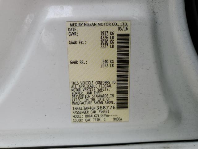 Photo 12 VIN: 1N4AL3AP4GN368726 - NISSAN ALTIMA 2.5 