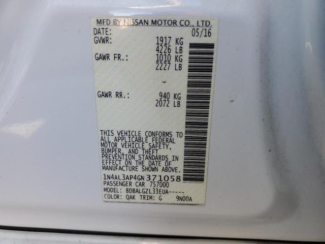 Photo 11 VIN: 1N4AL3AP4GN371058 - NISSAN ALTIMA 2.5 